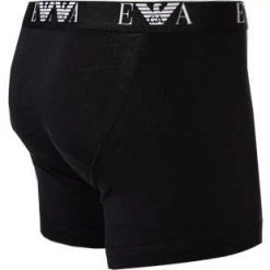 EMPORIO ARMANI Boxer 2er Pack 111284/CC715/07320 Trunks, Baumwoll-Stretch, Schwarz -MR Wasch Geschaft 229230 norm3