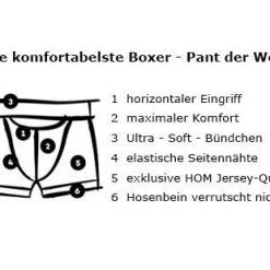 HOM HO1 Long Boxer Brief 359519/0003 Trunk mit Eingriff, Baumwolle, Weiß, White -MR Wasch Geschaft 233772 norm3