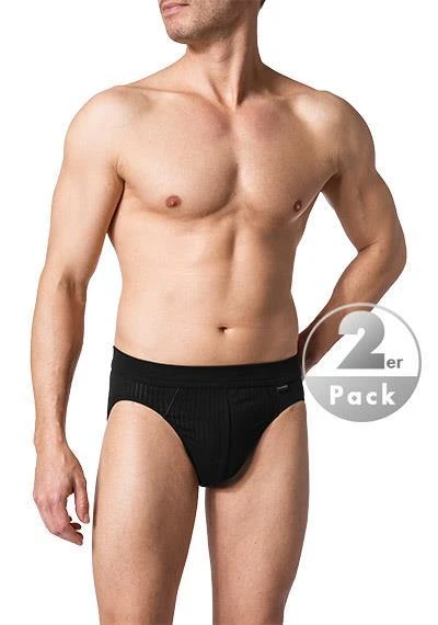 Schiesser Authentic Rio-Slip 2er Pack 105984/000 Slips, Baumwoll-Stretch, Schwarz 1 Schiesser Authentic Rio-Slip 2er Pack 105984/000 Slips, Baumwoll-Stretch, Schwarz