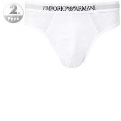 EMPORIO ARMANI Brief 2er Pack 111321/CC722/04710 Slips, Baumwolle, Weiß