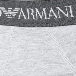 EMPORIO ARMANI Brief 2er Pack 111321/CC722/15935 Slips, Baumwolle, Hellgrau-marineblau, Marine-grau -MR Wasch Geschaft 239835 norm3