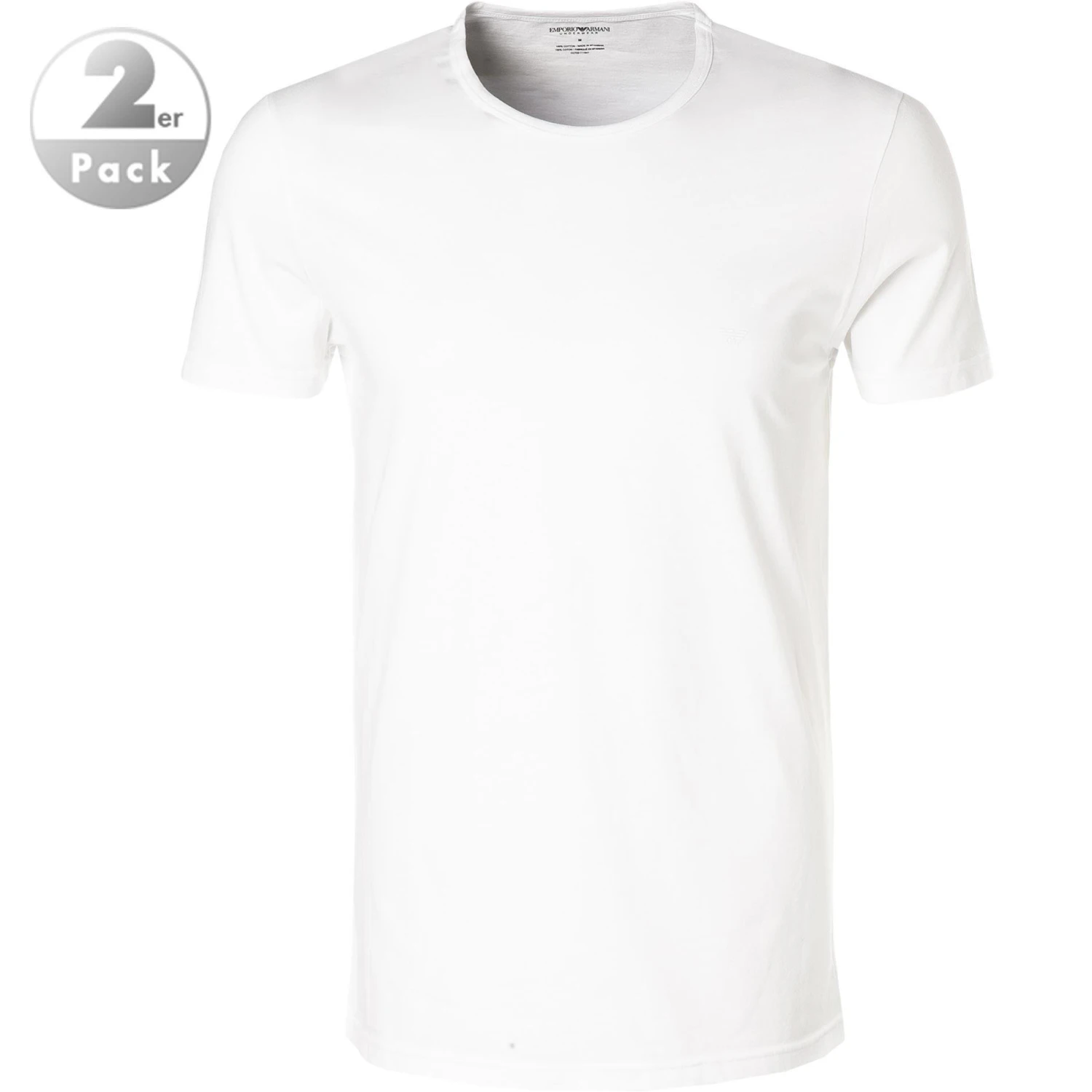 EMPORIO ARMANI T-Shirt 2er Pack 111647/CC722/04710 T-Shirts, Baumwolle, Weiß 1 EMPORIO ARMANI T-Shirt 2er Pack 111647/CC722/04710 T-Shirts, Baumwolle, Weiß
