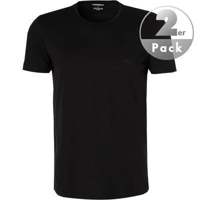 EMPORIO ARMANI T-Shirt 2er Pack 111647/CC722/07320 T-Shirts, Baumwolle, Schwarz 2 EMPORIO ARMANI T-Shirt 2er Pack 111647/CC722/07320 T-Shirts, Baumwolle, Schwarz – Bild 2