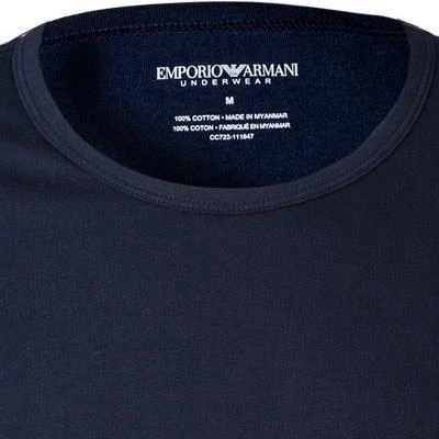 EMPORIO ARMANI T-Shirt 2er Pack 111647/CC722/27435 T-Shirts, Baumwolle, Marineblau, Marine 3 EMPORIO ARMANI T-Shirt 2er Pack 111647/CC722/27435 T-Shirts, Baumwolle, Marineblau, Marine – Bild 3