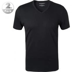 EMPORIO ARMANI V-Shirt 2er Pack 111648/CC722/07320 T-Shirts, Baumwolle, Schwarz