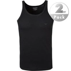 EMPORIO ARMANI Tank Top 2 Pack 111612/CC722/07320 Tanktops, Baumwolle, Schwarz