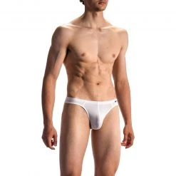 Olaf Benz RED1601 Brazilbrief 107411/1000 Slip, Baumwoll-Stretch, Weiß, White
