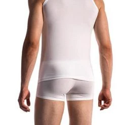 Olaf Benz RED1601 Sportshirt 107415/1000 Tanktop, Baumwoll-Stretch, Weiß, White -MR Wasch Geschaft 241636 norm2
