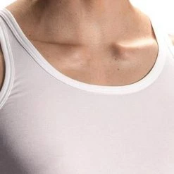 Olaf Benz RED1601 Sportshirt 107415/1000 Tanktop, Baumwoll-Stretch, Weiß, White -MR Wasch Geschaft 241636 norm3