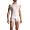 Olaf Benz RED1601 Collegeshirt 107416/1000 Tanktop, Baumwoll-Stretch, Weiß, White
