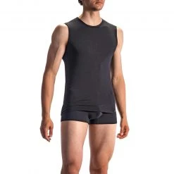 Olaf Benz RED1601 Collegeshirt 107416/8000 Tanktop, Baumwoll-Stretch, Schwarz, Black