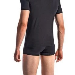 Olaf Benz RED1601 V-Shirt 107418/8000 T-Shirt, Baumwoll-Stretch, Schwarz, Black -MR Wasch Geschaft 241648 norm2