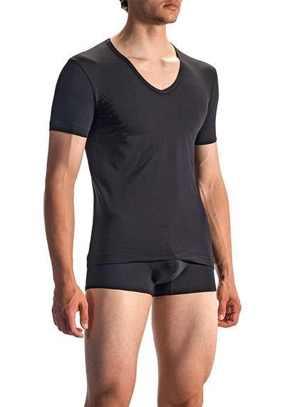 Olaf Benz RED1601 V-Shirt (Low) 107419/8000 T-Shirt, Baumwoll-Stretch, Schwarz, Black 2 Olaf Benz RED1601 V-Shirt (Low) 107419/8000 T-Shirt, Baumwoll-Stretch, Schwarz, Black – Bild 2
