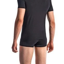 Olaf Benz RED1601 V-Shirt (Low) 107419/8000 T-Shirt, Baumwoll-Stretch, Schwarz, Black 6 Olaf Benz RED1601 V-Shirt (Low) 107419/8000 T-Shirt, Baumwoll-Stretch, Schwarz, Black -MR Wasch Geschaft 241652 norm2