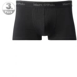Marc O'Polo Shorts 3er Pack 154606/000 Trunks, Baumwoll-Stretch, Schwarz, Black