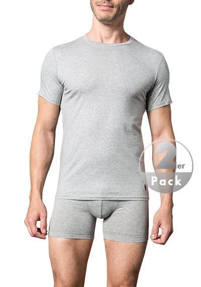 Polo Ralph Lauren T-Shirt 2 Pack 714621944003 T-Shirts, Baumwoll-Stretch, Hellgrau meliert, Grey 2 Polo Ralph Lauren T-Shirt 2 Pack 714621944003 T-Shirts, Baumwoll-Stretch, Hellgrau meliert, Grey – Bild 2