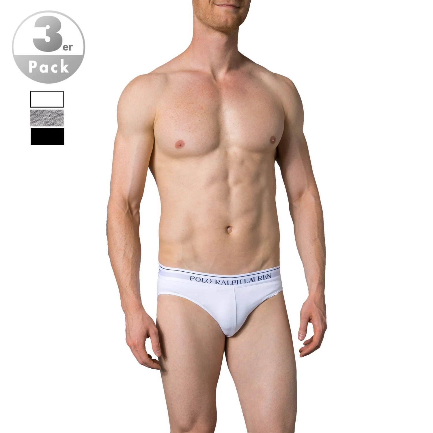 Polo Ralph Lauren Brief 3er Pack 714513423007 Slips, Baumwoll-Stretch, Weiß-hellgrau-schwarz, White-grey-black 1 Polo Ralph Lauren Brief 3er Pack 714513423007 Slips, Baumwoll-Stretch, Weiß-hellgrau-schwarz, White-grey-black