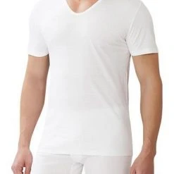Zimmerli Sea Island 286 V-Shirt 286/1442/01 T-Shirt, Sea Island Baumwolle - mercerisiert, Weiß, White