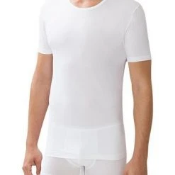 Zimmerli Pure Comfort T-Shirt 172/1461/01 Baumwoll-Stretch, Weiß, White