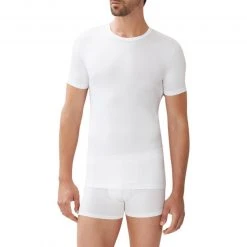 Zimmerli Pureness 700 Shirt SS 700/1339/01 T-Shirt, Micromodal OEKO-TEX, Weiß, White