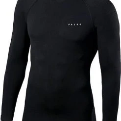 Falke Men Ergonomic Sport Langarm Shirt 39611/3000 Longsleeve, Tight Fit, Mikrofaser, Schwarz, Black
