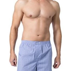 DEREK ROSE Classic Boxer Shorts 6000/FELS003BLU Boxershorts, Baumwolle, Dunkelblau-weiß kariert