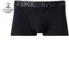 HOM Boxerlines Boxer Brief 2er Pack 400405/V001 Trunks, Baumwoll-Stretch, Schwarz, Black