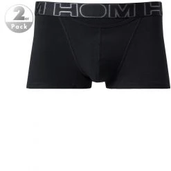 HOM Boxerlines Boxer Brief 2er Pack 400405/V001 Trunks, Baumwoll-Stretch, Schwarz, Black