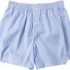 van Laack 141786/BOXER/720 Boxershorts, Baumwolle, Hellblau gestreift, Hellblau-weiß