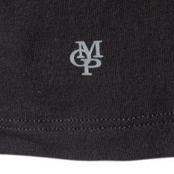 Marc O'Polo Shirt V-Neck 2er Pack 149804/000 T-Shirts, Baumwoll-Stretch, Schwarz, Black -MR Wasch Geschaft 256102 norm3