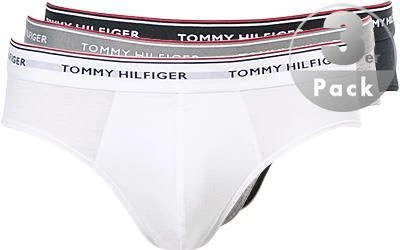 Tommy Hilfiger Brief 3er Pack 1U87903766/004 Slip, Baumwoll-Stretch, Weiß-schwarz-grau, Schwarz-grau-weiß 2 Tommy Hilfiger Brief 3er Pack 1U87903766/004 Slip, Baumwoll-Stretch, Weiß-schwarz-grau, Schwarz-grau-weiß – Bild 2