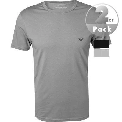 EMPORIO ARMANI Crew Neck 2 Pack 111267/CC717/03320 T-Shirts, Baumwolle, Grau-schwarz, Schwarz-grau 1 EMPORIO ARMANI Crew Neck 2 Pack 111267/CC717/03320 T-Shirts, Baumwolle, Grau-schwarz, Schwarz-grau