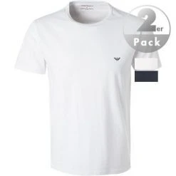 EMPORIO ARMANI Crew Neck 2 Pack 111267/CC717/10410 T-Shirts, Baumwolle, Weiß-navy