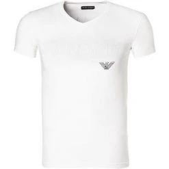 EMPORIO ARMANI V-Neck 110810/CC716/00010 T-Shirt, Baumwolle, Weiß