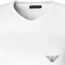 EMPORIO ARMANI V-Neck 110810/CC716/00010 T-Shirt, Baumwolle, Weiß -MR Wasch Geschaft 266923 norm3