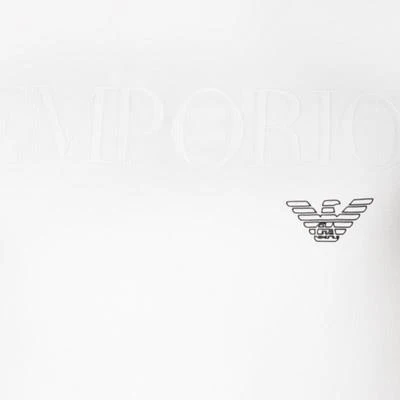 EMPORIO ARMANI Crew Neck 111035/CC716/00010 T-Shirt, Baumwolle, Weiß 4 EMPORIO ARMANI Crew Neck 111035/CC716/00010 T-Shirt, Baumwolle, Weiß – Bild 4