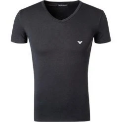 EMPORIO ARMANI V-Neck 110810/CC735/00020 T-Shirt, Baumwolle, Schwarz