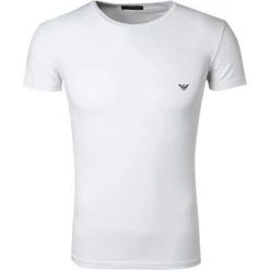 EMPORIO ARMANI Crew Neck 111035/CC735/00010 T-Shirt, Baumwolle, Weiß