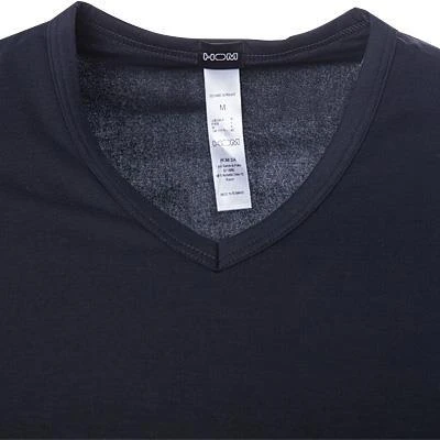 HOM Classic V-Shirt 400206/00RA T-Shirt, Baumwolle, Navy 2 HOM Classic V-Shirt 400206/00RA T-Shirt, Baumwolle, Navy – Bild 2