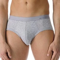 Mey CASUAL COTTON Men-Slip 49112/620 Baumwolle, Grau meliert, Light grey melange