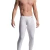 Olaf Benz RED1601 Leggings 107420/1000 Lange Unterhose, Baumwoll-Stretch, Weiß, White