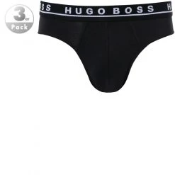 BOSS Brief 3er Pack 50325402/001 Slips, Baumwolle, Schwarz, Black