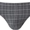 Schiesser day and night Supermini 159628/203 Slip, Baumwolle, Grau-weiß kariert, Anthrazit