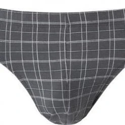 Schiesser day and night Supermini 159628/203 Slip, Baumwolle, Grau-weiß kariert, Anthrazit