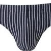 Schiesser Supermini 159613/803 Slip, Baumwolle, Navy gestreift, Dunkelblau