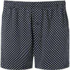 Schiesser day and night Boxershorts 159610/803 Baumwolle, Navy gemustert, Dunkelblau