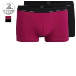 bugatti Pants 2er-Pack 50016/6061/430 Trunks, Baumwolle, Fuchsia-schwarz, Red-dark-solid
