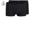bugatti Pants 2er-Pack 50017/6061/933 Trunks, Baumwolle, Blau-schwarz gestreift, Black-dark-vertical stripes