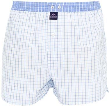 MC ALSON Boxer-Shorts 0223/weiß-hellblau Boxershorts, Baumwolle, Weiß-hellblau kariert 1 MC ALSON Boxer-Shorts 0223/weiß-hellblau Boxershorts, Baumwolle, Weiß-hellblau kariert
