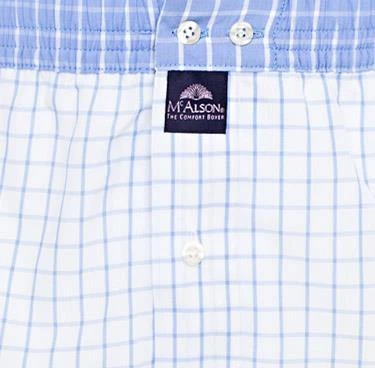 MC ALSON Boxer-Shorts 0223/weiß-hellblau Boxershorts, Baumwolle, Weiß-hellblau kariert 2 MC ALSON Boxer-Shorts 0223/weiß-hellblau Boxershorts, Baumwolle, Weiß-hellblau kariert – Bild 2